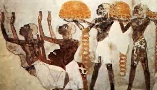 Wall painting of Nubians