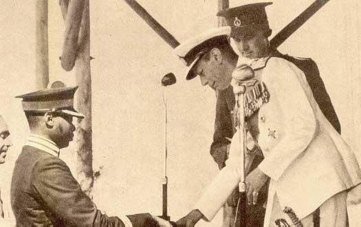 King Cyprian greets King George VI