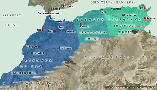 Map of North Africa AD 1300s