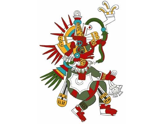 Aztec god of the air Quetzalcoatl