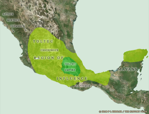 Map of Central America c.AD 950
