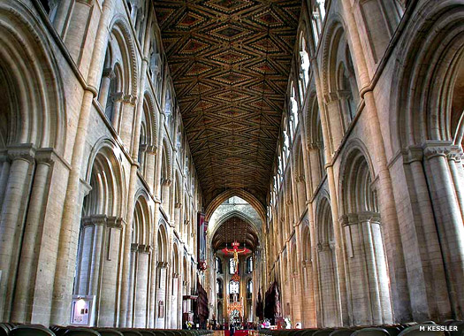 The nave at Peterborough Cathedral