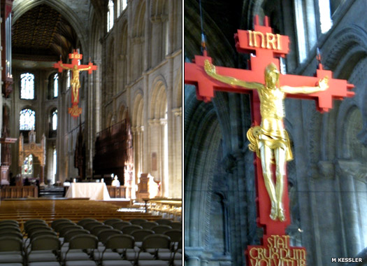 Hanging crucifix at Peterborough Cathedral