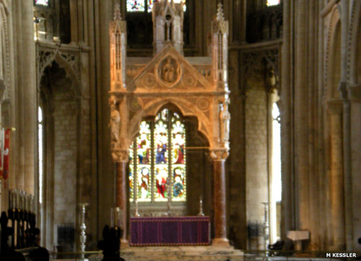 The ciborium or altar canopy at Peterborough Cathedral