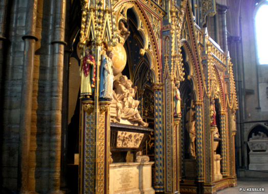 Newton's monument in the nave of Westminster Abbey, Westminster, London