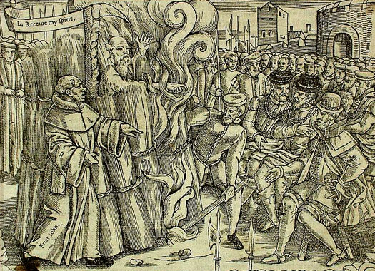 The burning of Thomas Cranmer