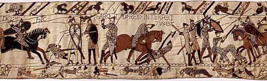 Battle of Hastings section of the Bayeux Tapestry