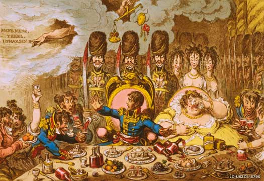 Napoleon and Josephine feast upon England