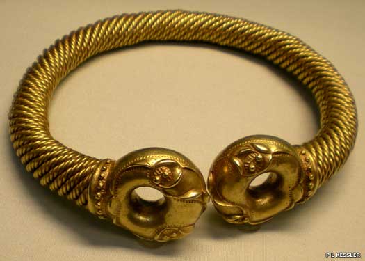 Celtic gold and silver-alloy torc