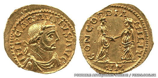 Coin issued under Carausius