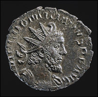 Front of the Domitianus coin