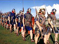 Roman soldiers marching