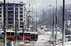 A suburb of Sarajevo in 1995