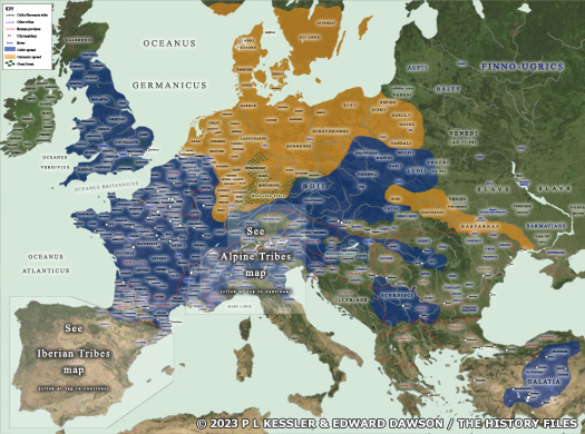 Map of Barbarian Europe 52 BC
