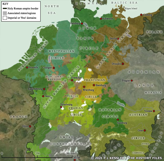 Map of Germany AD 1560