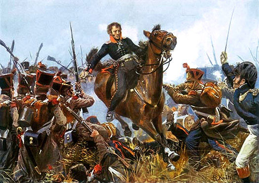 French defend against Prussians. Leipzig 1813