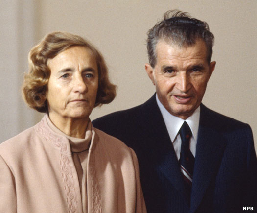 Nicolae Ceauçescu and his wife, Elena