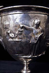 Silver goblet from Pompeii