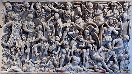 Ludovisi Battle Sarcophagus Goth depiction