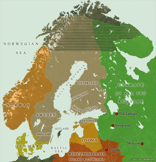 Map of Scandinavia AD 1581