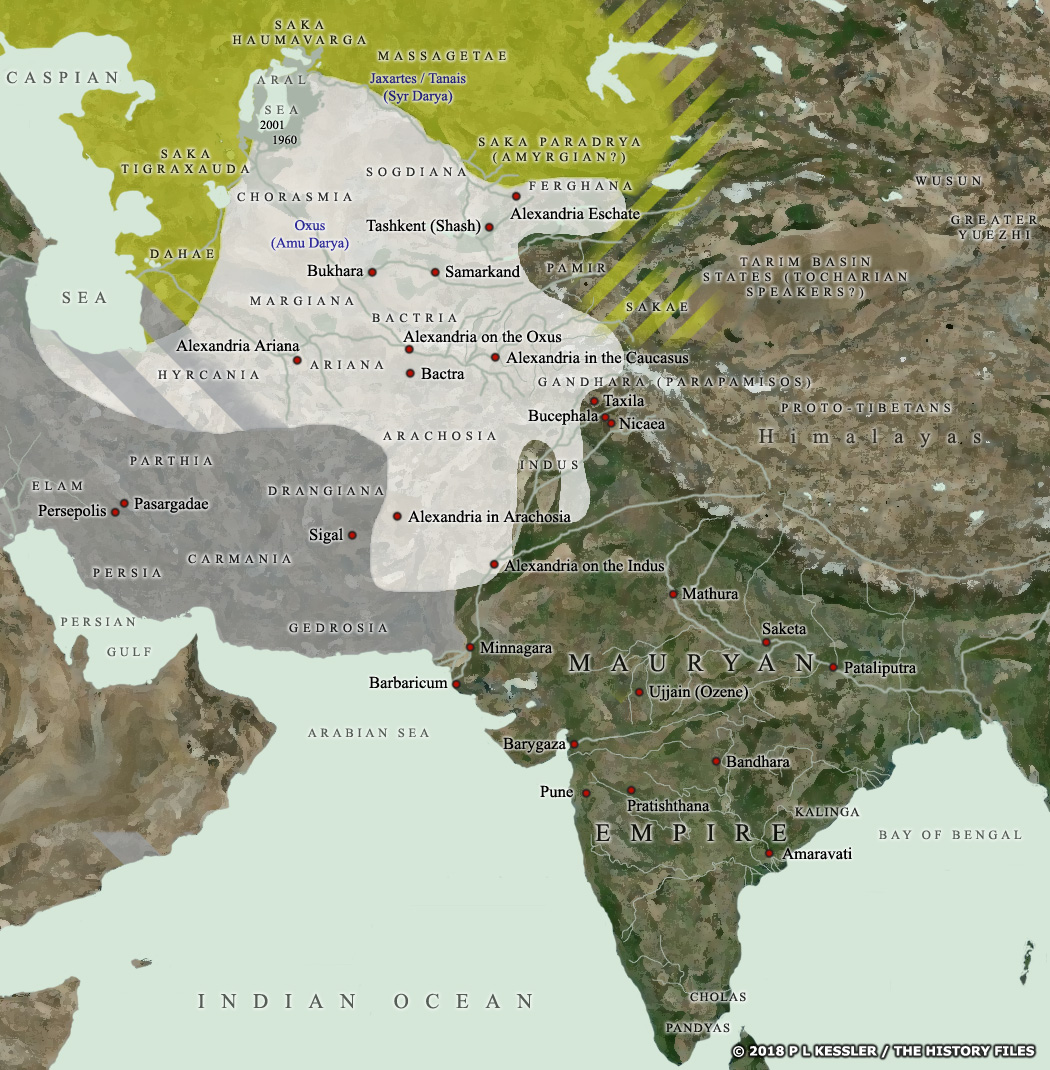 Map of Central Asia &: India c.200 BC