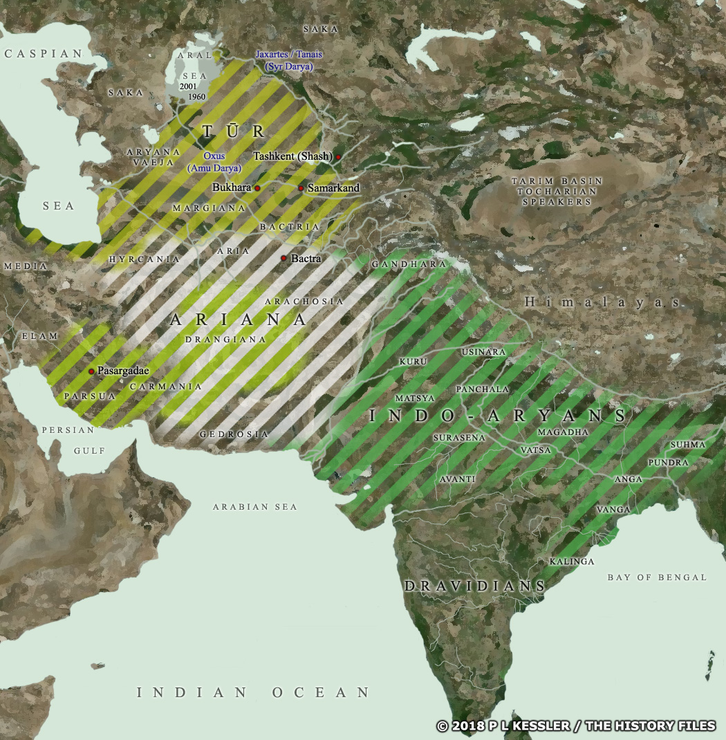 Map of Central Asia &: India c.700 BC