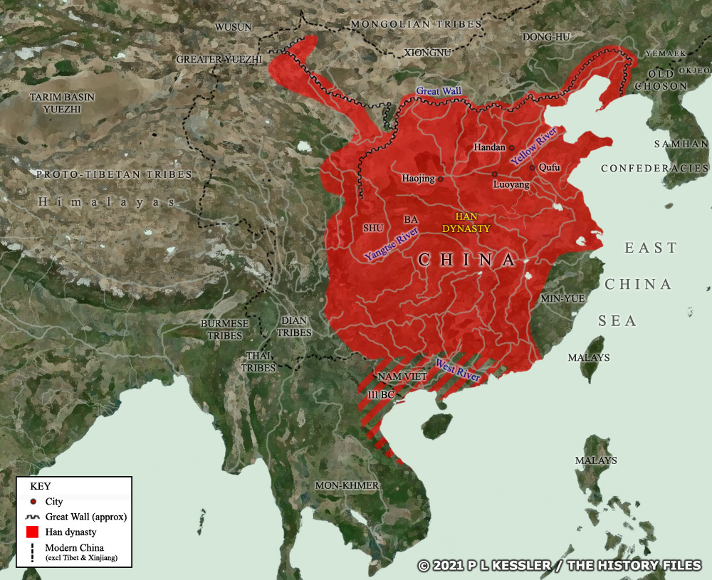Map of Han China c.200 BC