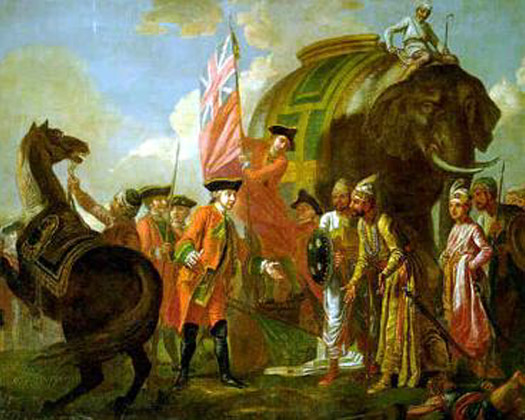 Clive of India meets Mir Jafar after the Battle of Plassey