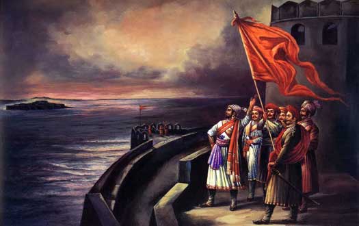 Shivaji inspects his naval forts