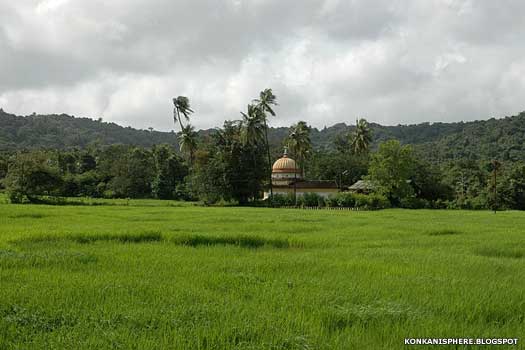Goa countryside and Pilgaon Temple