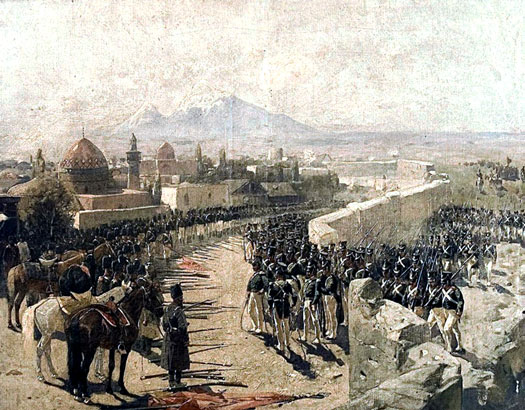 Siege of Yerevan Fortress, 1827, Franz Roubaud
