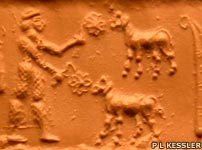 Cylinder seal from Uruk 3300 BC